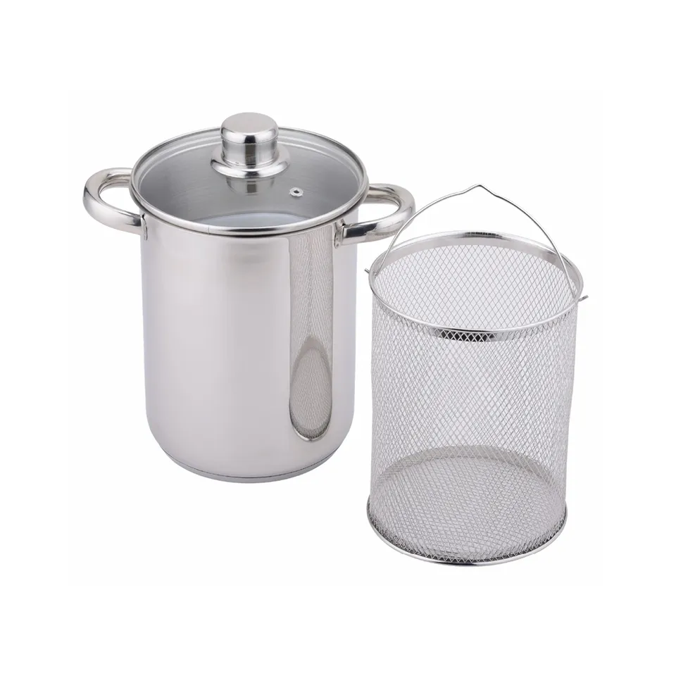 le-parfait-cuiseur-asperges-inox-16-cm-fond-diffuseur-triple-panier-et-couvercle image 1