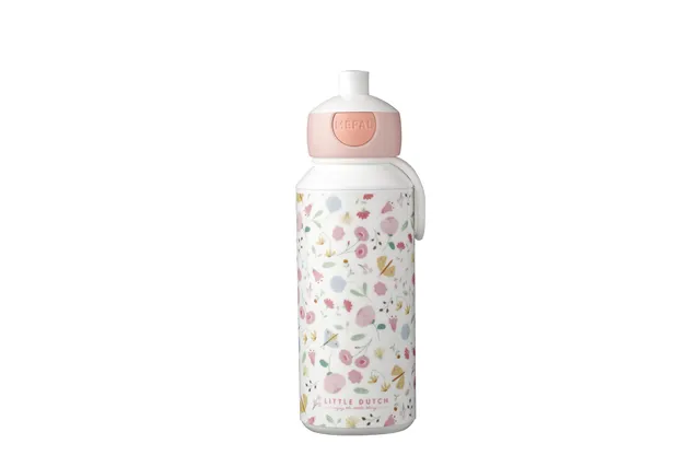 mepal-campus-pop-up-gourde-enfant-tanche-400-ml-flowers-butterflies-sans-bpa-lav image 1