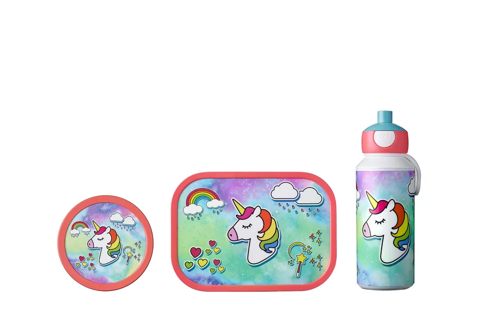 mepal-campus-set-d-jeuner-enfant-unicorn-bouteille-escamotable-lunchbox-clip-et- image 1