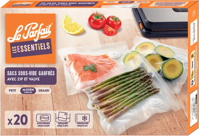 le-parfait-les-essentiels-lot-de-20-sacs-sous-vide-zipp-s-r-utilisables-avec-val image 1