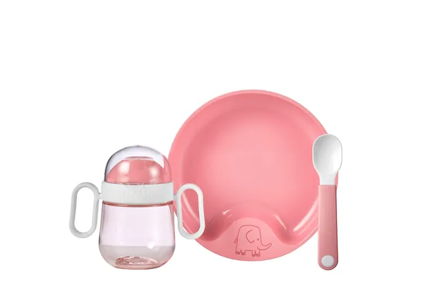 mepal-mio-ensemble-de-vaisselle-b-b-3-pi-ces-deep-pink-tasse-bec-tanche-200-ml-a image 1