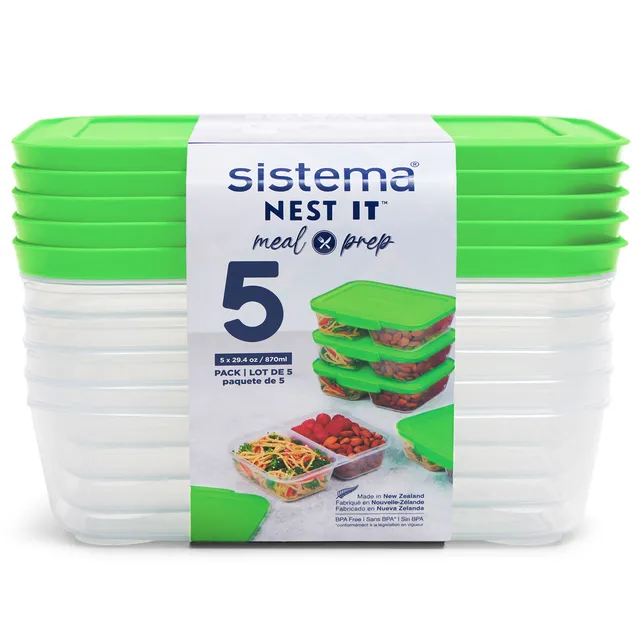 sistema-nest-it-870-ml-lot-de-5-r-cipients-plats-pr-par-s-herm-tiques-compartime image 1