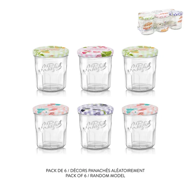 le-parfait-confiturier-lot-de-6-pots-confiture-en-verre-324-ml-et-385-ml image 1