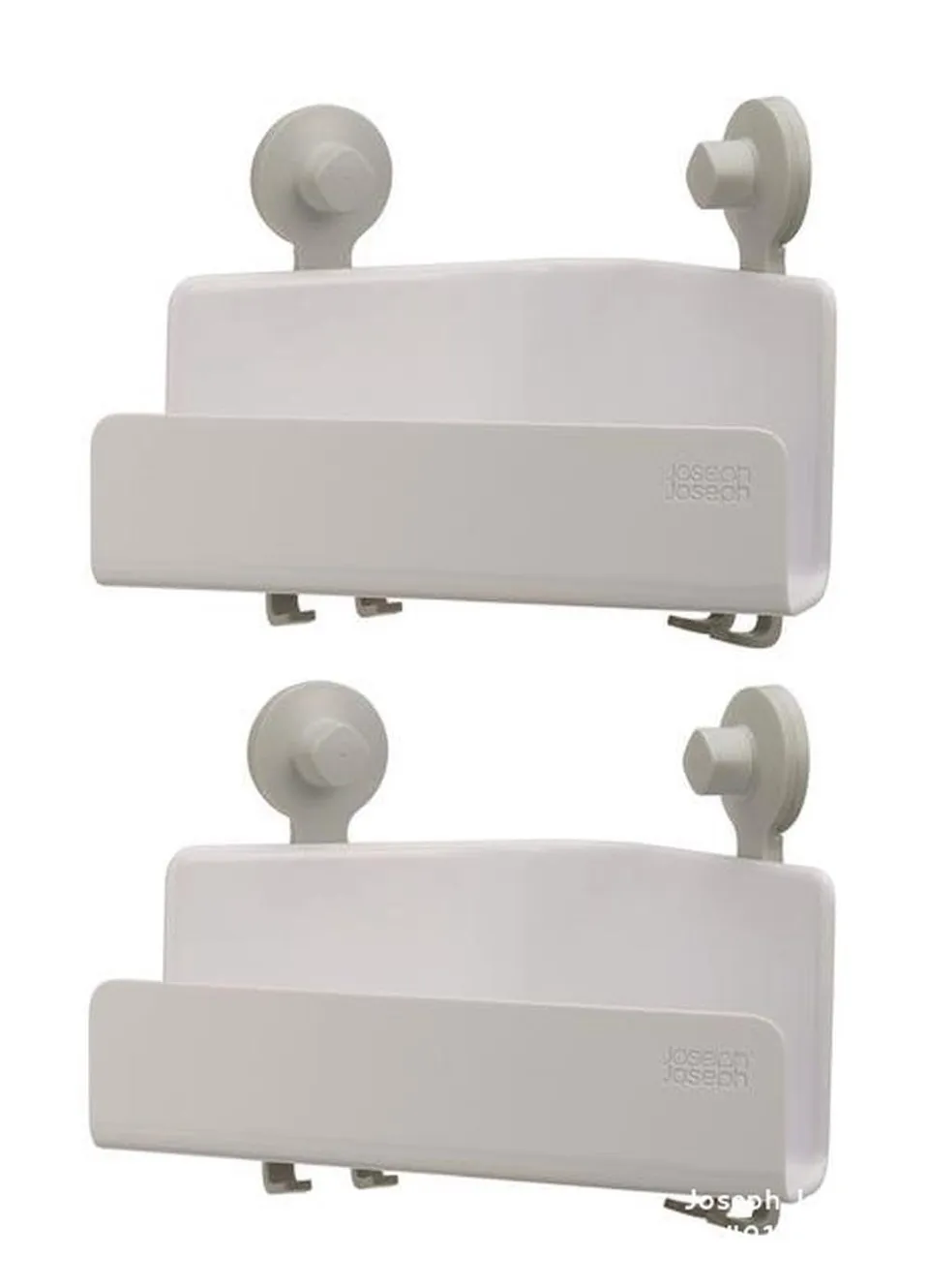 joseph-joseph-easystore-lot-de-2-paniers-de-douche-d-angle-auto-drainants-blancs image 1