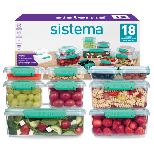 sistema-klip-it-set-de-18-pi-ces-9-bo-tes-couvercles-de-conservation-alimentaire image 1