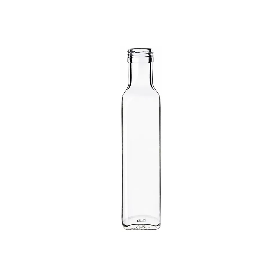 le-parfait-bouteille-marasca-carr-e-en-verre-blanc-transparent-pour-huile-d-oliv image 1