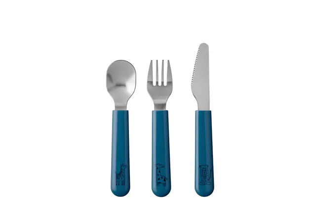 mepal-mio-couverts-enfant-3-pi-ces-deep-blue-set-fourchette-couteau-et-cuill-re- image 1