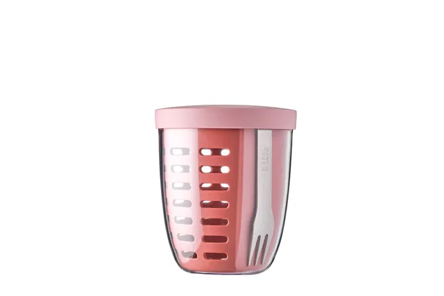 mepal-ellipse-pot-fruits-l-gumes-600-ml-avec-passoire-et-fourchette-inox-herm-ti image 1