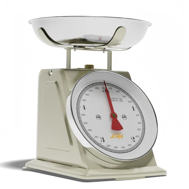 le-parfait-balance-de-cuisine-m-canique-grise-grand-plateau-inox-amovible-5-kg-o image 1