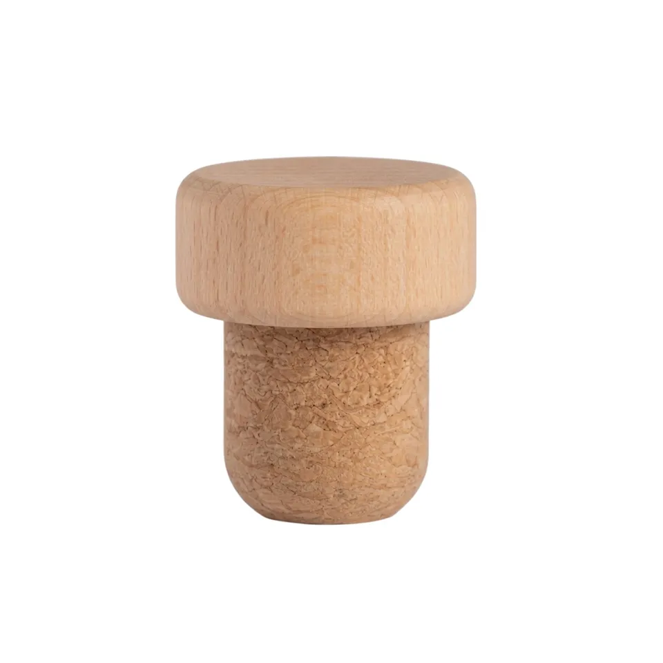 le-parfait-bouchon-li-ge-pour-bouteille-alchemist-t-te-en-bois-naturel image 1