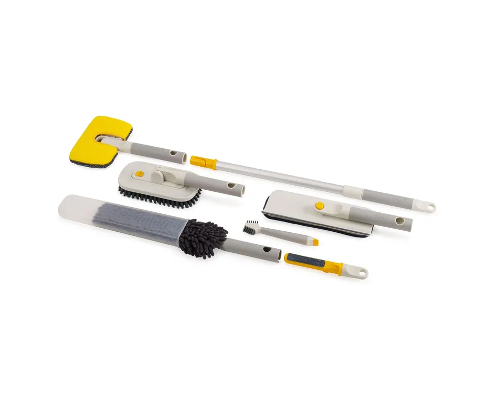 joseph-joseph-cleantech-set-de-nettoyage-profond-5-outils-perche-t-lescopique-al image 1