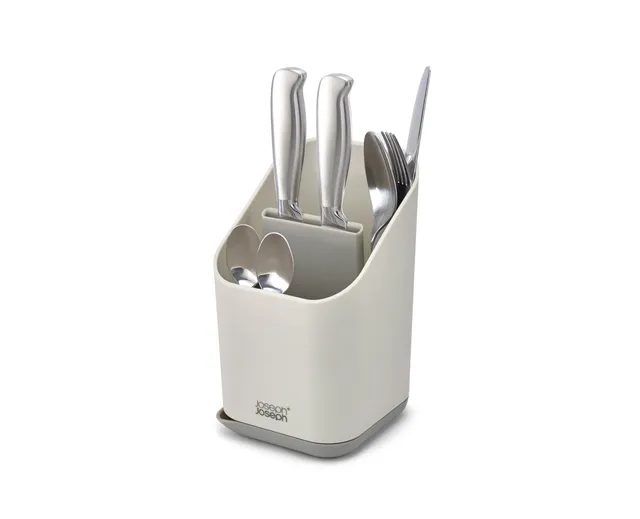 joseph-joseph-duo-gouttoir-couverts-pour-vier-avec-fente-couteaux-gris image 1