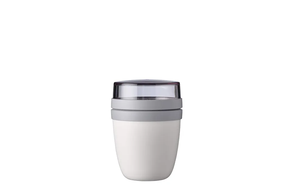 mepal-ellipse-mini-pot-d-jeuner-2-compartiments-blanc-bol-muesli-300-ml-120-ml-c image 1