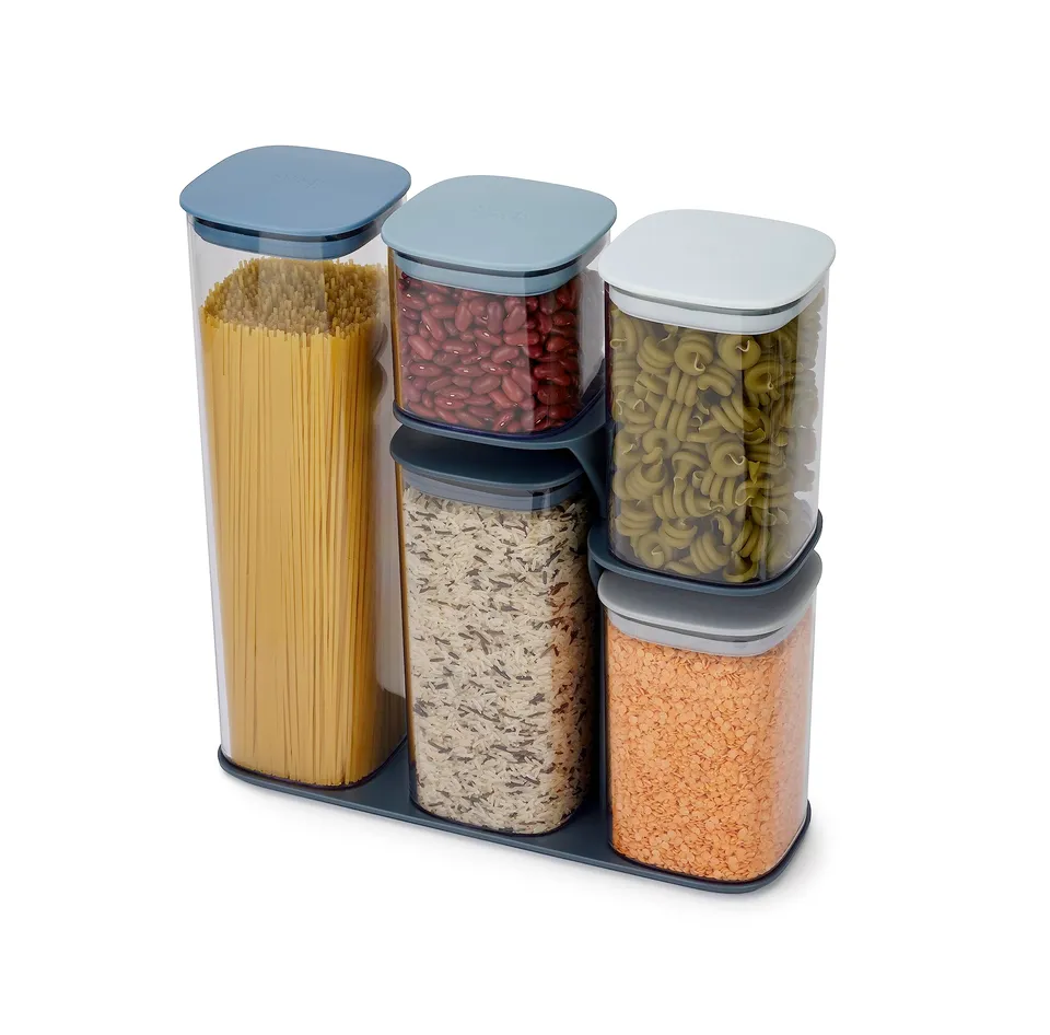 joseph-joseph-podium-lot-de-5-bocaux-herm-tiques-avec-support-et-couvercles-sili image 1