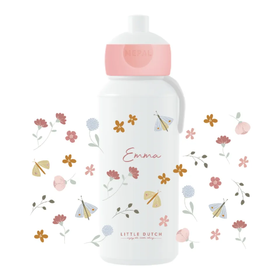 mepal-little-dutch-campus-bouteille-d-eau-pop-up-personnalis-e-avec-nom-pour-enf image 1