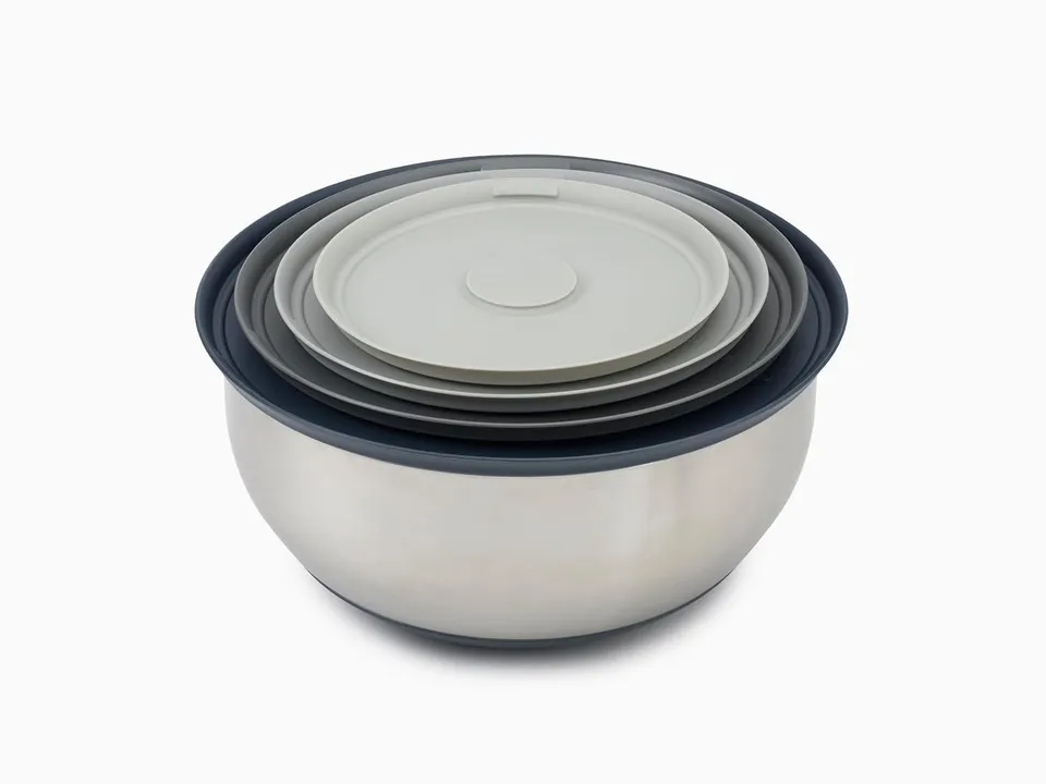 joseph-joseph-prep-store-set-de-4-bols-m-langeur-et-saladier-inox-18-8-avec-couv image 1