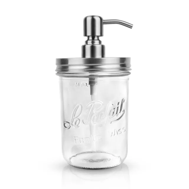 le-parfait-distributeur-de-savon-rechargeable-en-verre-familia-wiss-pompes-inox- image 1