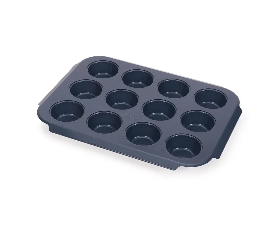 joseph-joseph-nest-bake-plaque-muffins-antiadh-sive-12-tasses-en-acier-au-carbon image 1