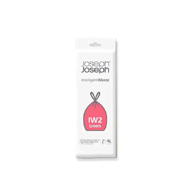 joseph-joseph-iw2-sacs-poubelle-compostables-4-l-transparents-lot-de-50-pour-cad image 1