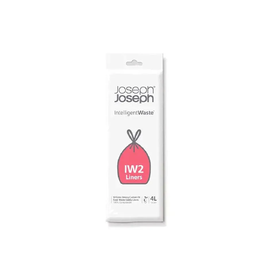 joseph-joseph-iw2-sacs-poubelle-compostables-4-l-transparents-lot-de-50-pour-cad image 1