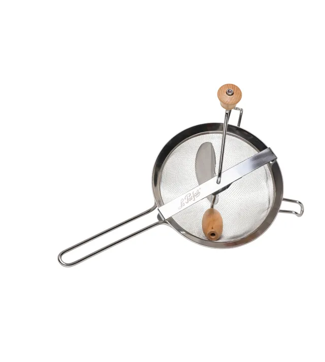 le-parfait-moulin-coulis-en-acier-inoxydable-avec-maille-fine-et-pilon-en-bois image 1
