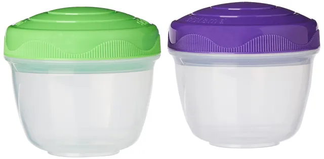 sistema-yogurt-to-go-set-de-2-pots-encas-150-ml-avec-couvercles-visser-herm-tiqu image 1