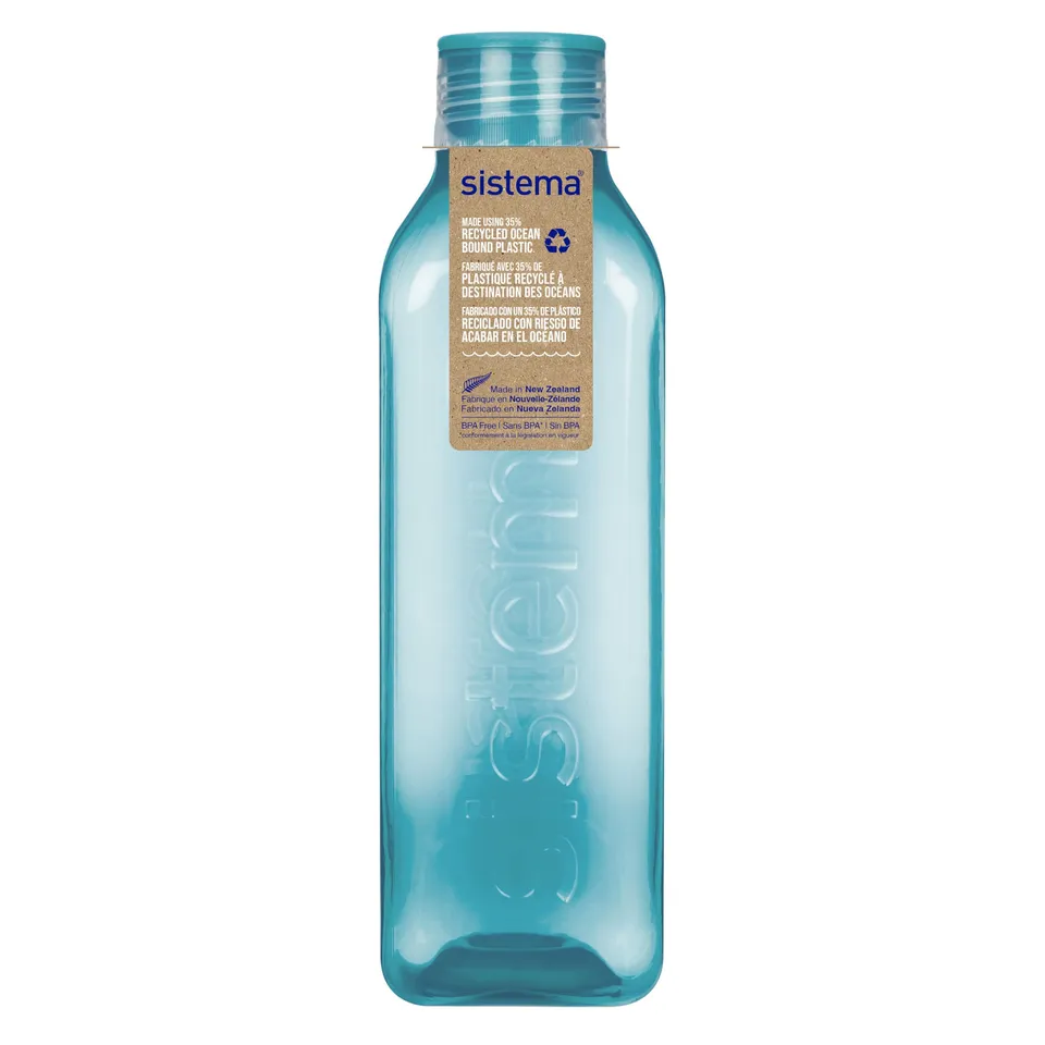 sistema-bouteille-d-eau-carr-e-1-litre-sans-bpa-avec-bouchon-tanche-et-bords-ant image 1