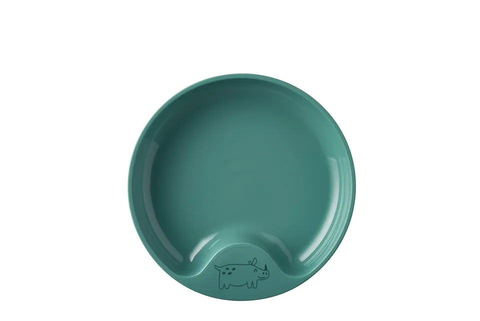 mepal-mio-assiette-d-apprentissage-inclin-e-antid-rapante-pour-b-b-deep-turquois image 1