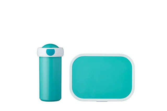 mepal-campus-set-d-jeuner-enfants-turquoise-gourde-tasse-300-ml-panier-repas-750 image 1