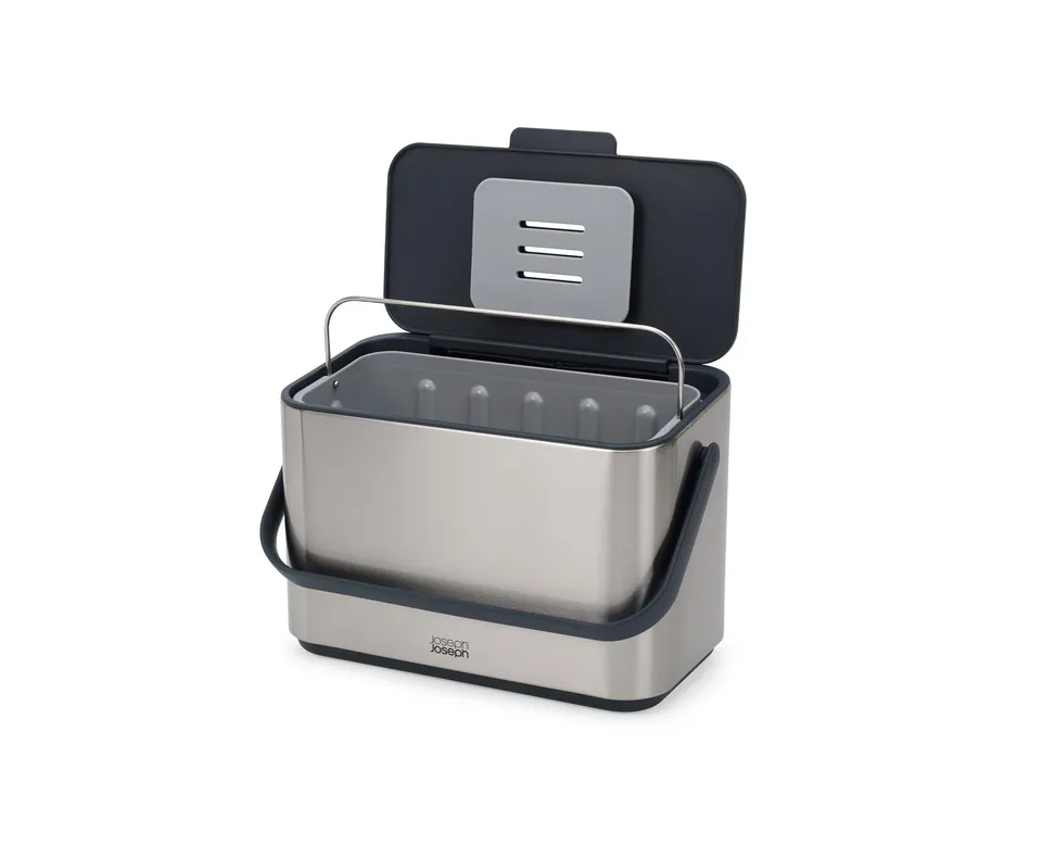 joseph-joseph-collect-poubelle-compost-4-l-en-acier-inoxydable-avec-filtre-anti- image 1