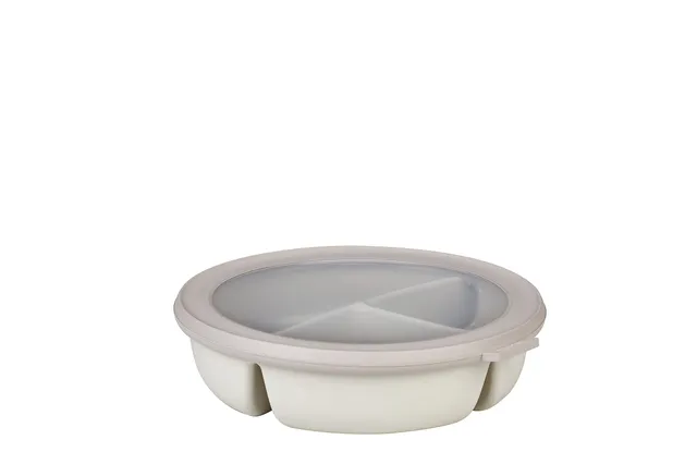 mepal-cirqula-bol-bento-rond-3-compartiments-multi-usage-herm-tique-nordic-white image 1