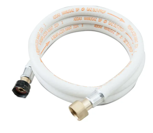 kit-de-raccordement-gaz-flexible-caoutchouc-blanc-1-50-m-avec-2-colliers-raccord image 1