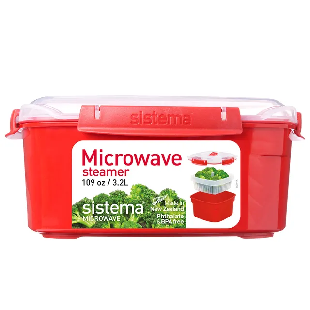 sistema-cuiseur-vapeur-micro-ondes-3-2-l-avec-panier-vapeur-amovible-et-clips-kl image 1