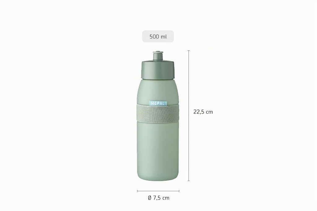 mepal-ellipse-bouteille-de-sport-500-ml-gourde-avec-bec-souple-et-bande-lastique image 5