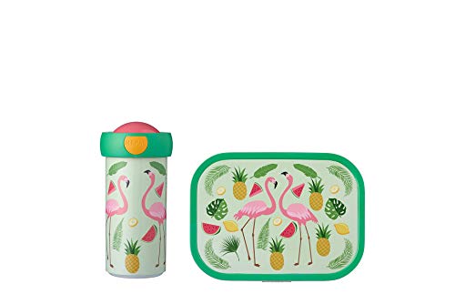 mepal-rosti-set-bo-te-d-jeuner-750-ml-gourde-400-ml-tropical-flamingo-abs-fabriq image 5