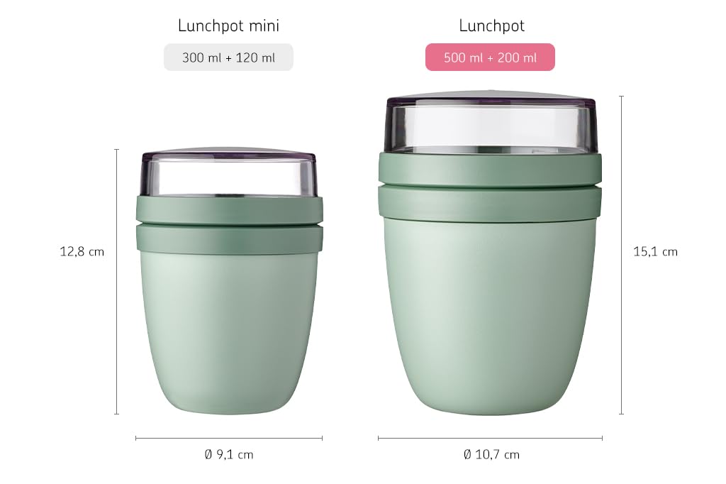 mepal-ellipse-lunchpot-500-ml-200-ml-bol-muesli-emporter-avec-compartiments-s-pa image 3