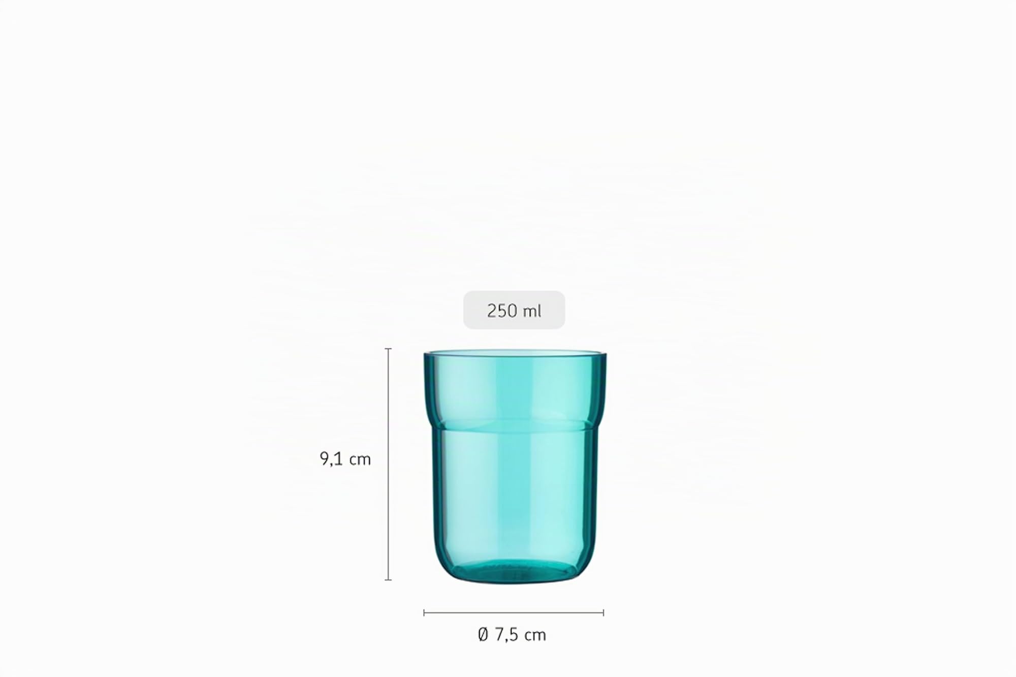 mepal-verre-enfant-mio-250-ml-deep-turquoise-gobelet-incassable-empilable-d-s-9- image 3