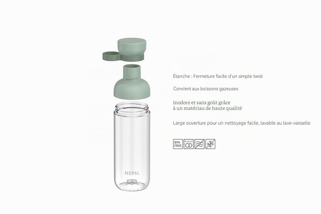 mepal-vita-grande-bouteille-d-eau-900-ml-tanche-2-ouvertures-sans-bpa-nordic-sag image 2