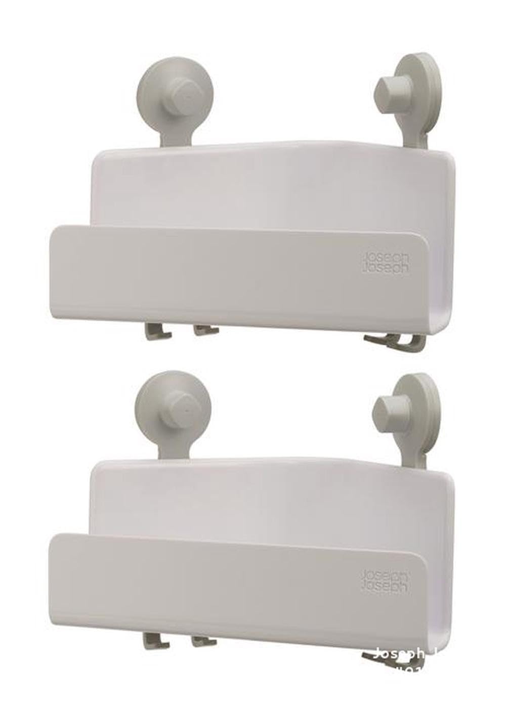 joseph-joseph-easystore-lot-de-2-paniers-de-douche-d-angle-auto-drainants-blancs image 1