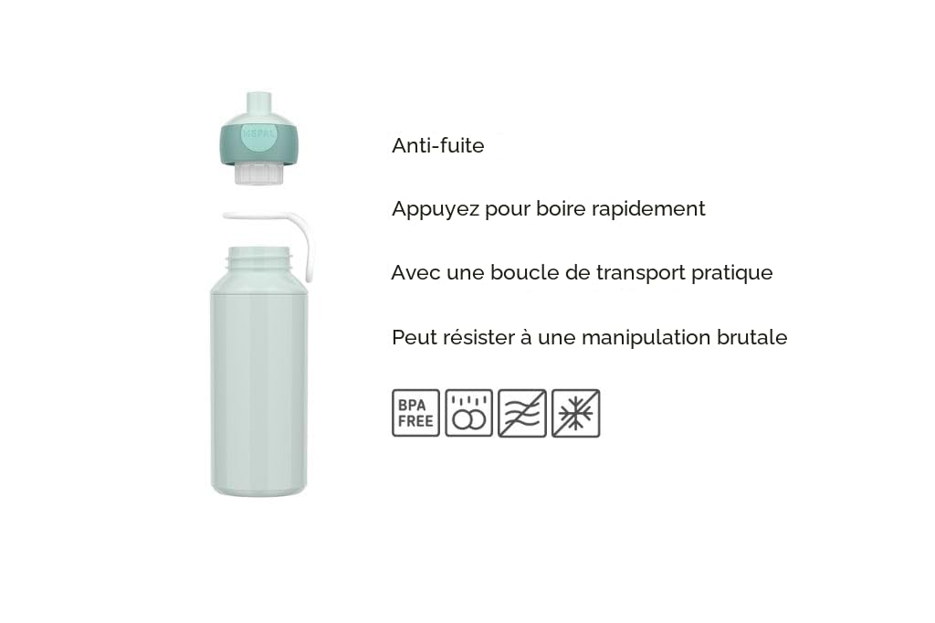 mepal-campus-gourde-pop-up-enfant-400-ml-tanche-sans-bpa-lave-vaisselle-pink image 2