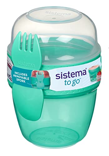 sistema-snack-capsule-to-go-515-ml-bo-te-en-cas-2-compartiments-avec-cuill-re-fo image 5