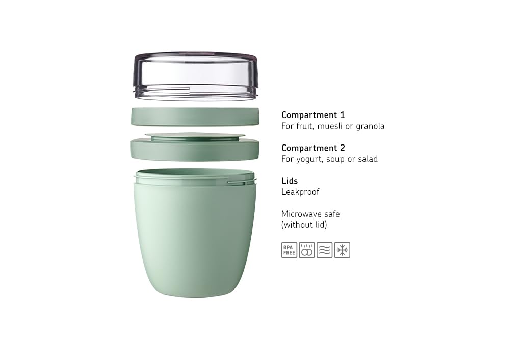 mepal-ellipse-mini-pot-d-jeuner-2-compartiments-blanc-bol-muesli-300-ml-120-ml-c image 2