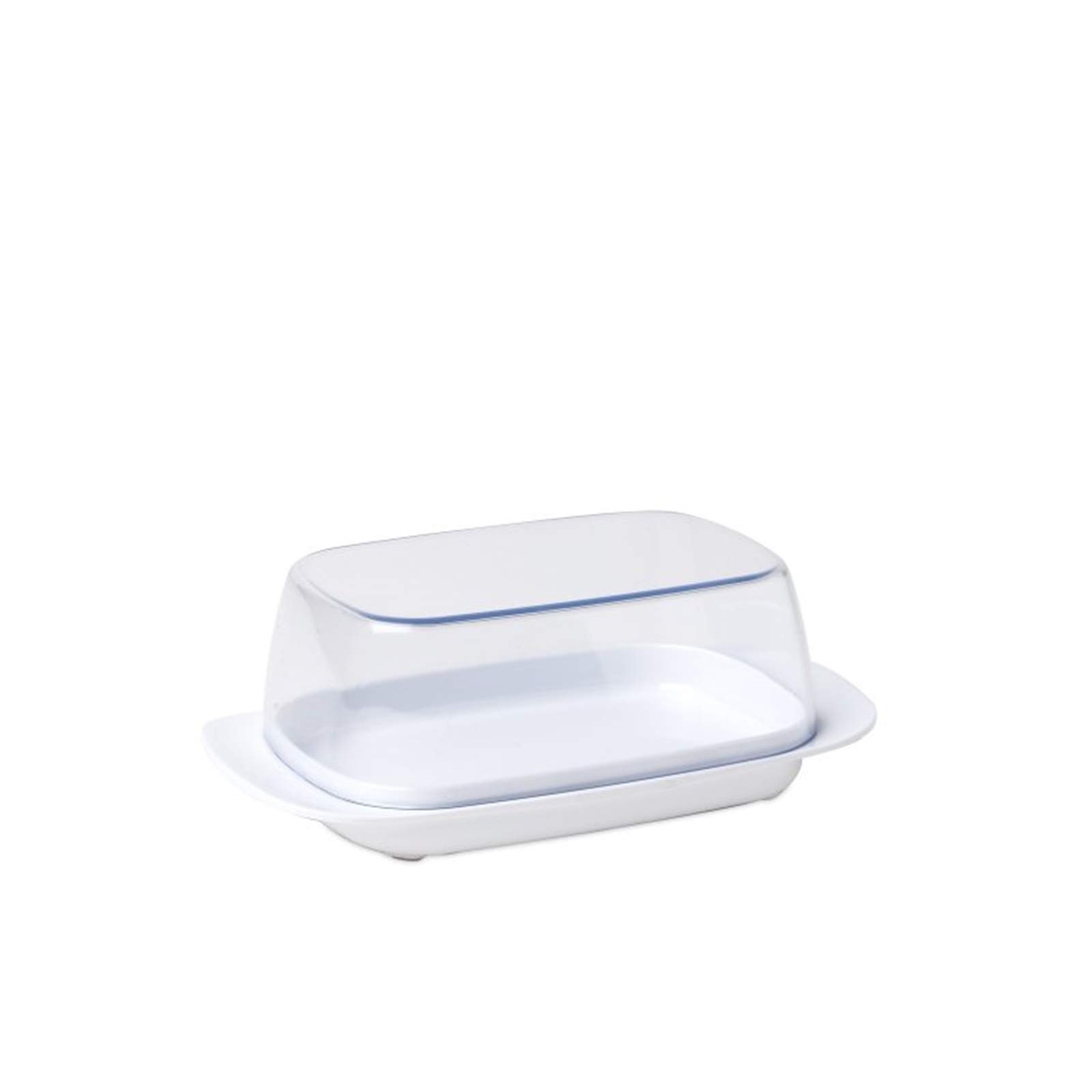 mepal-beurrier-blanc-pour-250-g-de-beurre-avec-couvercle-transparent-format-port image 1