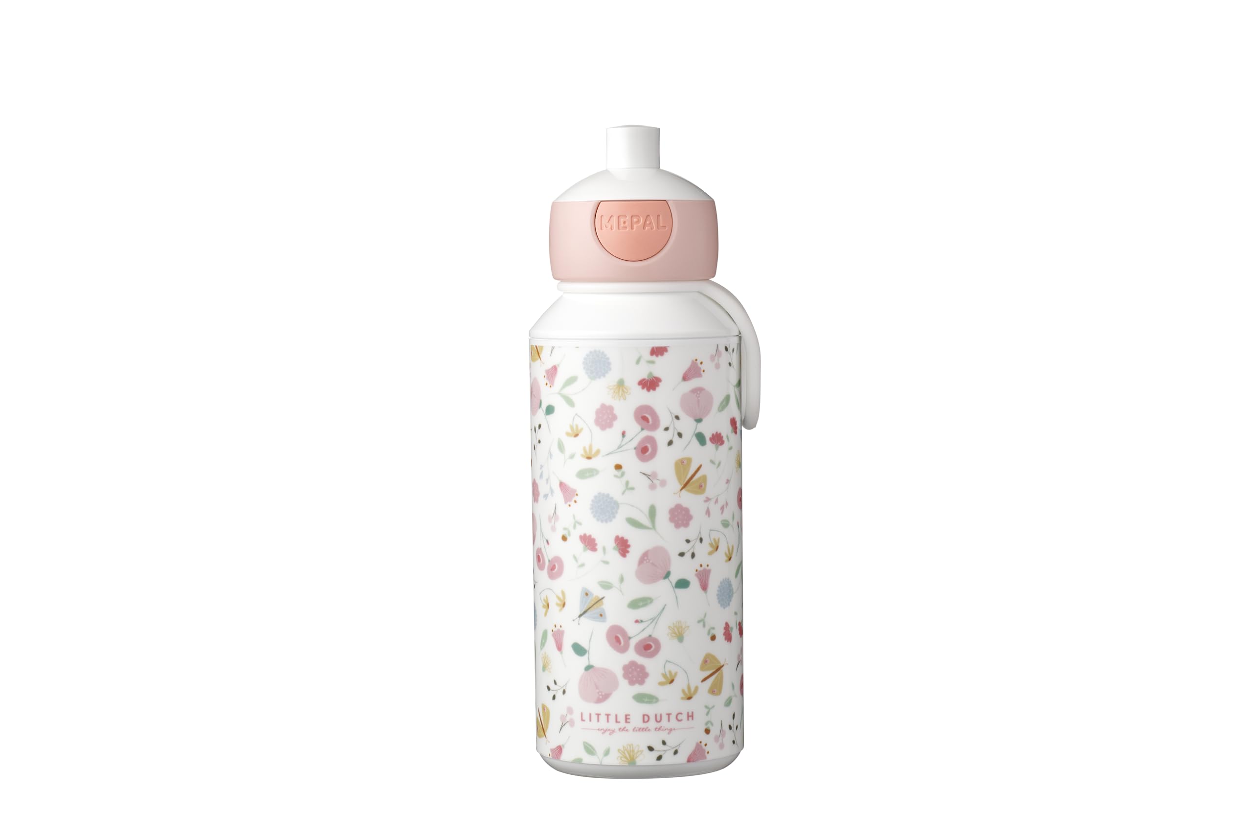 mepal-campus-pop-up-gourde-enfant-tanche-400-ml-flowers-butterflies-sans-bpa-lav image 1