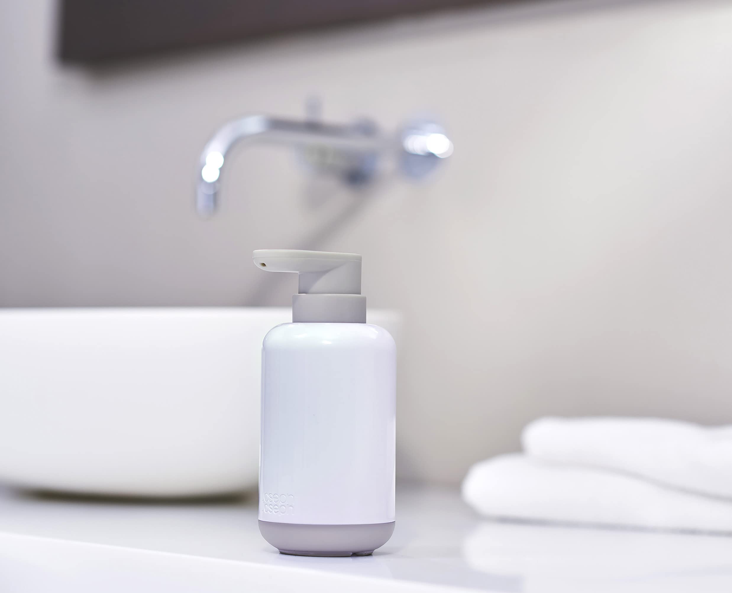 joseph-joseph-duo-pompe-distributeur-de-savon-rechargeable-300-ml-pompe-pression image 2