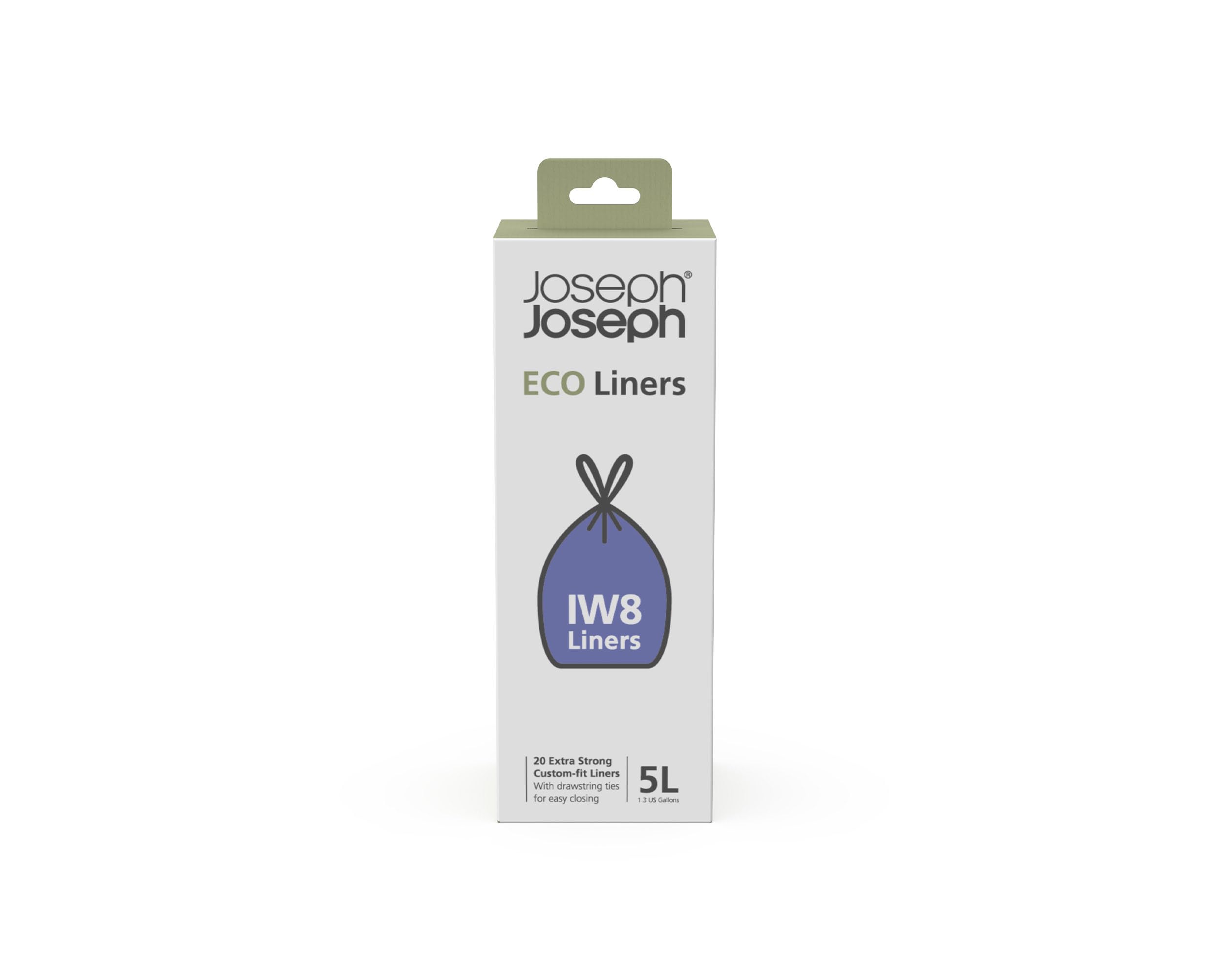 joseph-joseph-iw8-eco-lot-de-20-sacs-poubelle-cologiques-en-plastique-recycl-5-l image 1