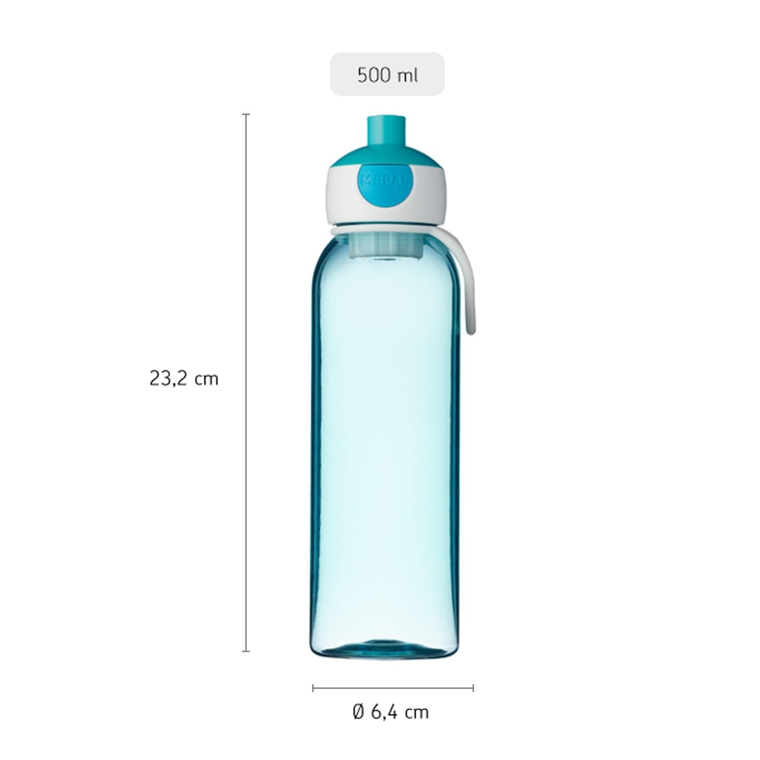 mepal-campus-500-ml-bouteille-pop-up-transparente-sans-bpa-vert-gourde-tanche-r- image 3