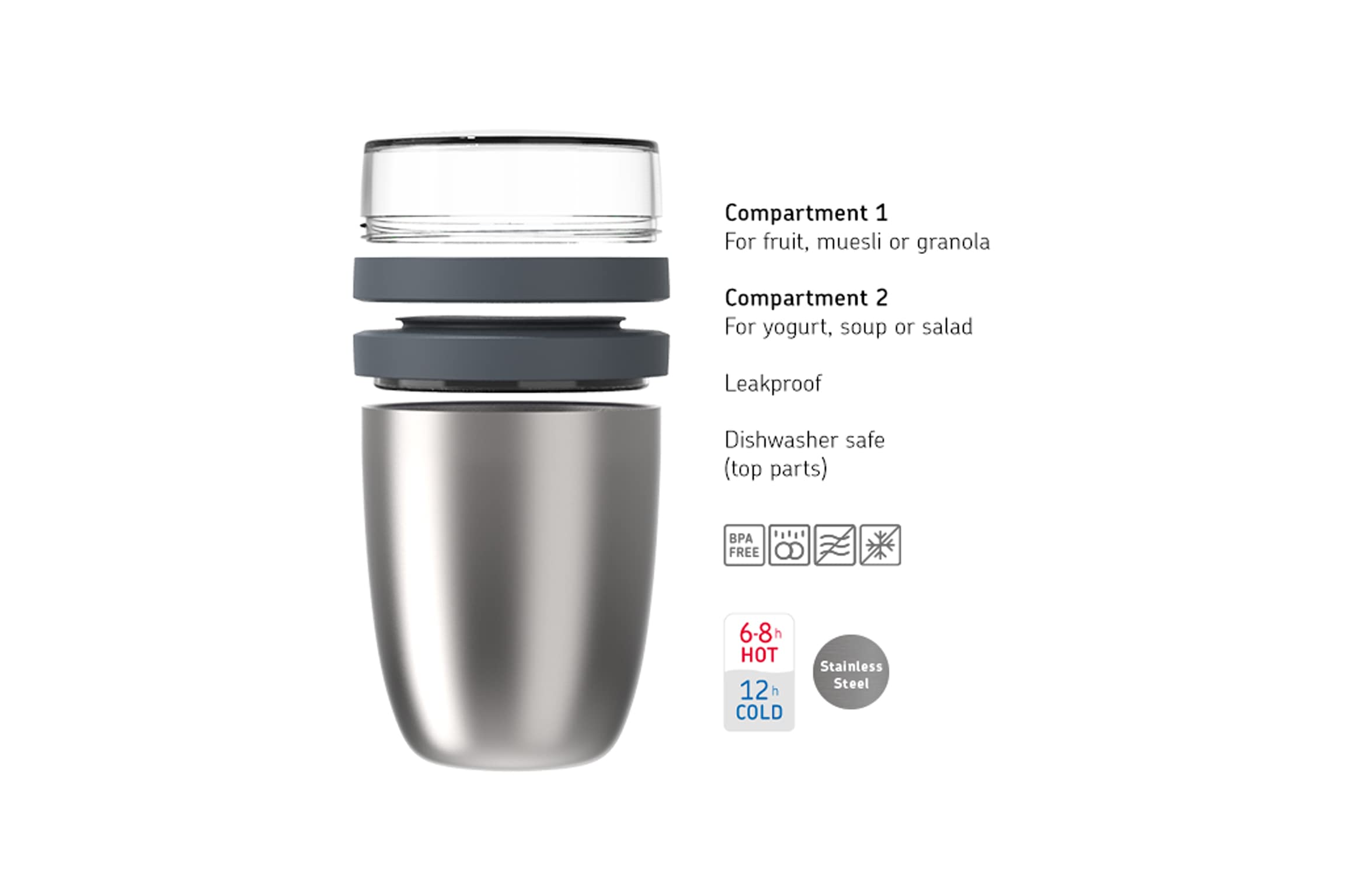 mepal-ellipse-panier-repas-isotherme-2-compartiments-500-ml-200-ml-garde-chaud-6 image 2