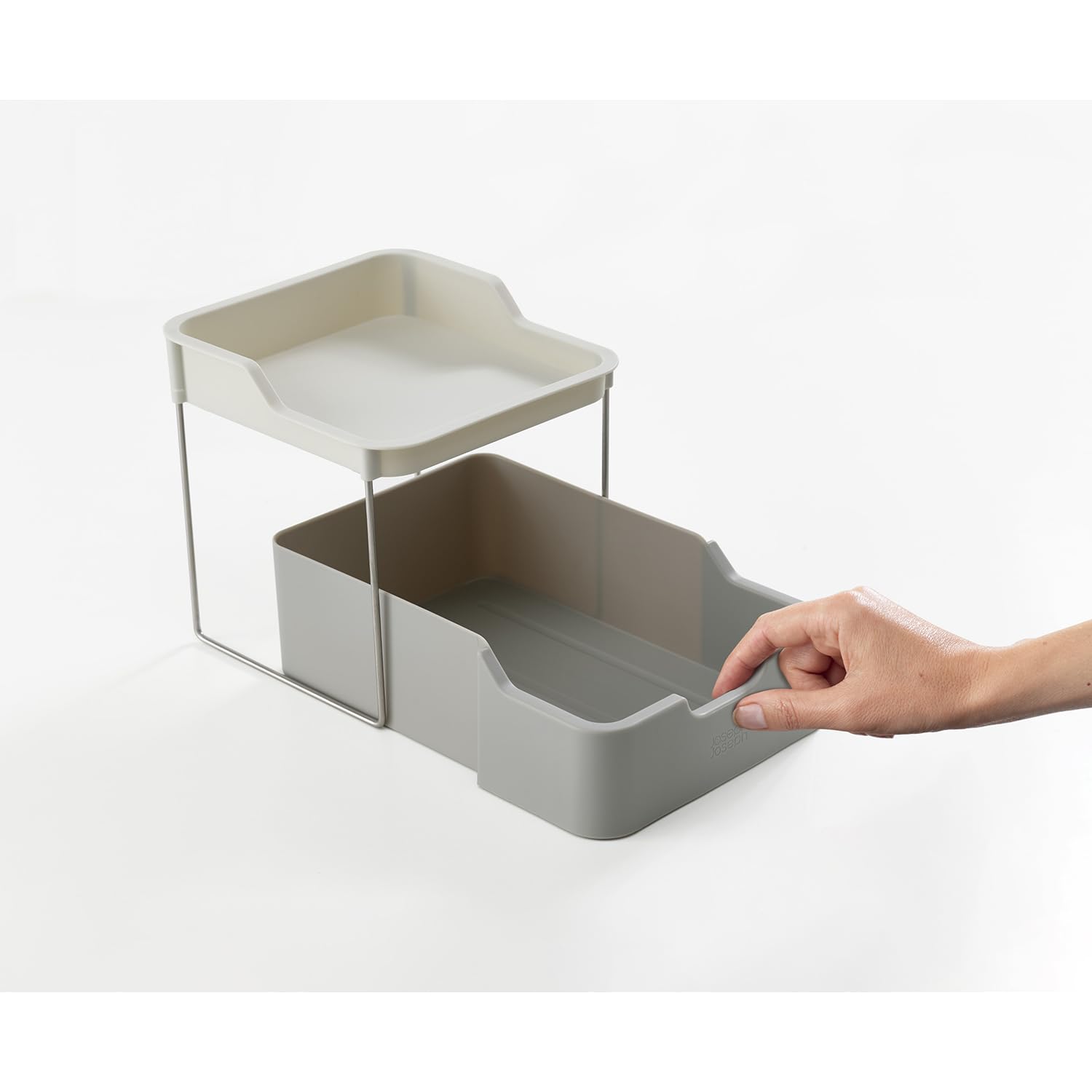 joseph-joseph-duo-organisateur-d-armoire-2-niveaux-avec-tiroir-cuisine-et-rangem image 3