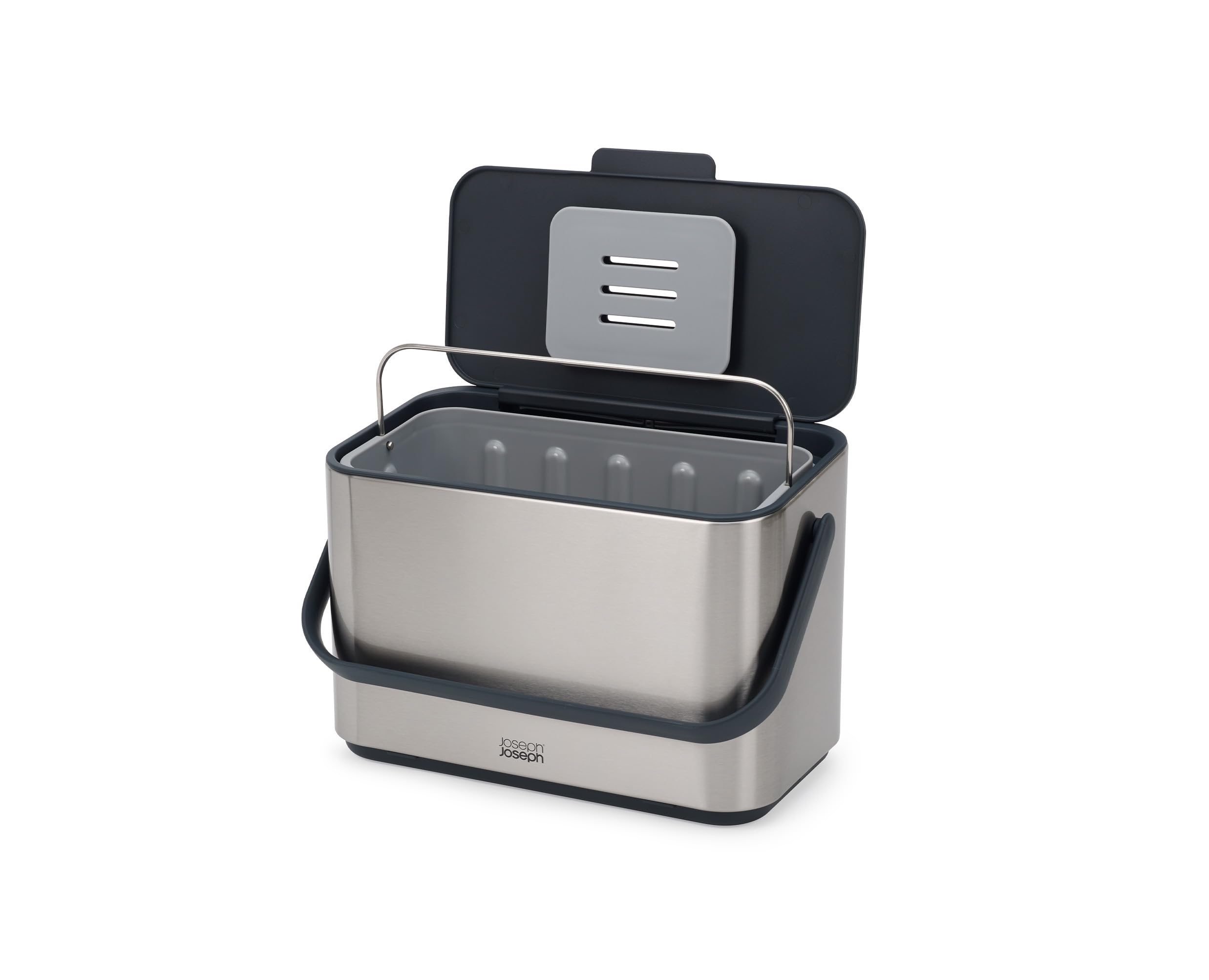 joseph-joseph-collect-poubelle-compost-4-l-en-acier-inoxydable-avec-filtre-anti- image 1